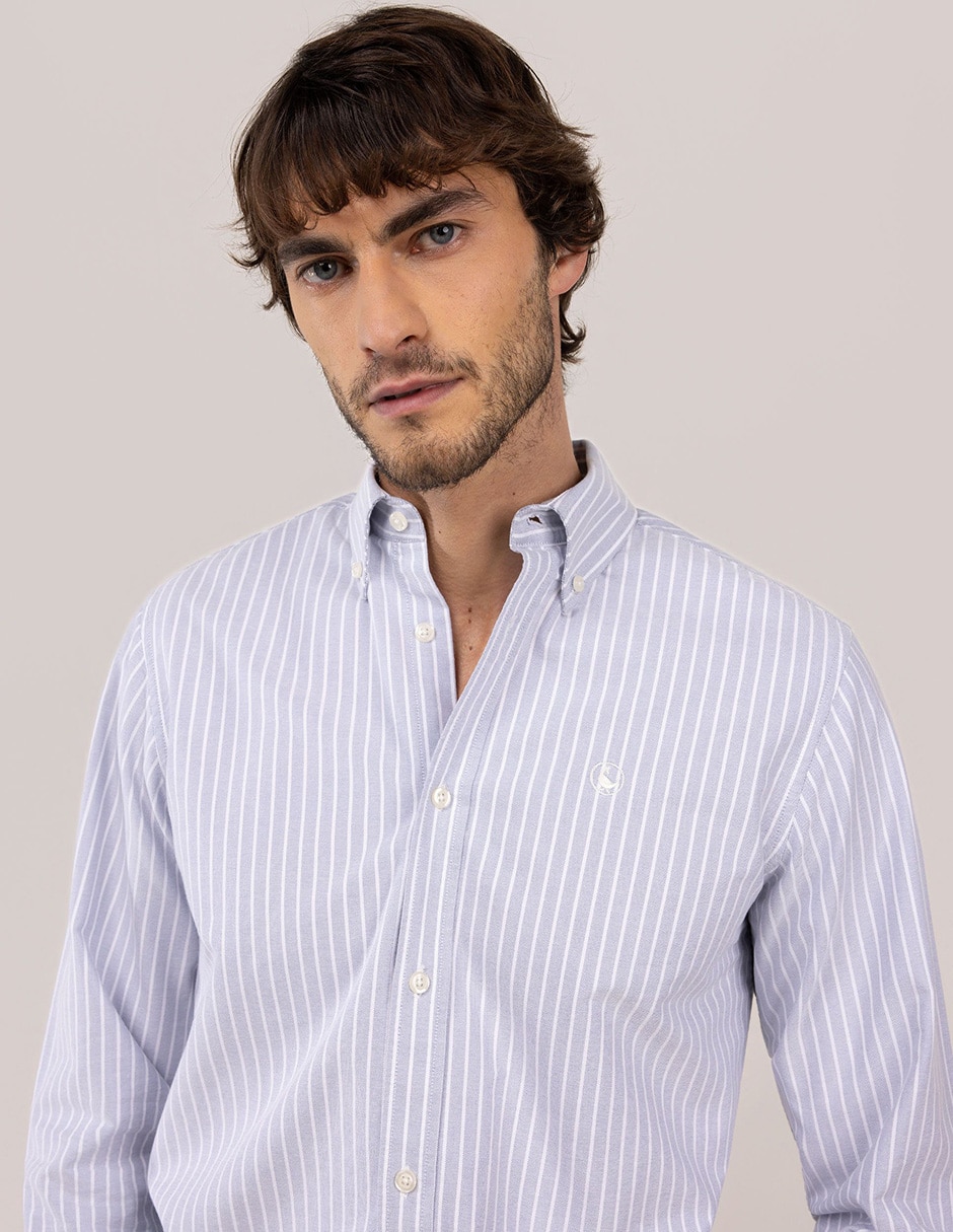 Camisa casual de algodón manga larga para hombre 4