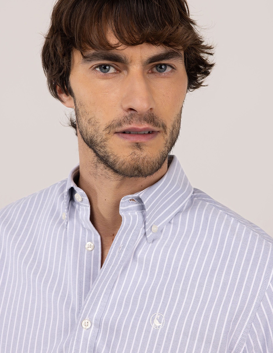 Camisa casual de algodón manga larga para hombre 5