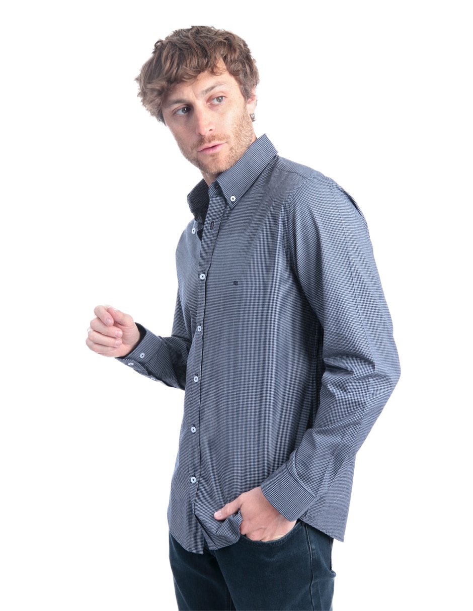 Camisa casual manga larga para hombre 5