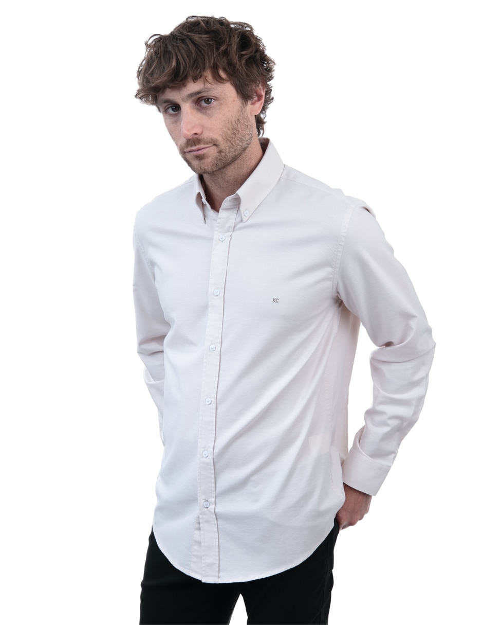 Camisa casual de algodón manga larga para hombre Camisa casual de algodón manga larga para hombre