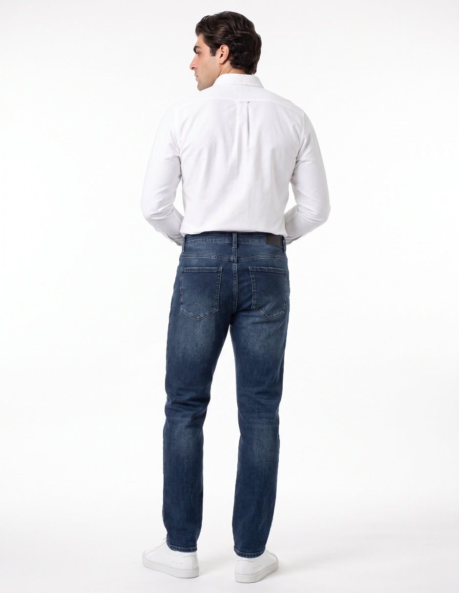 Jeans slim 36Kcden61002 lavado desgastado para hombre 2