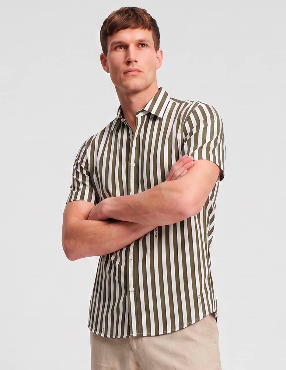 Camisa casual manga corta para hombre