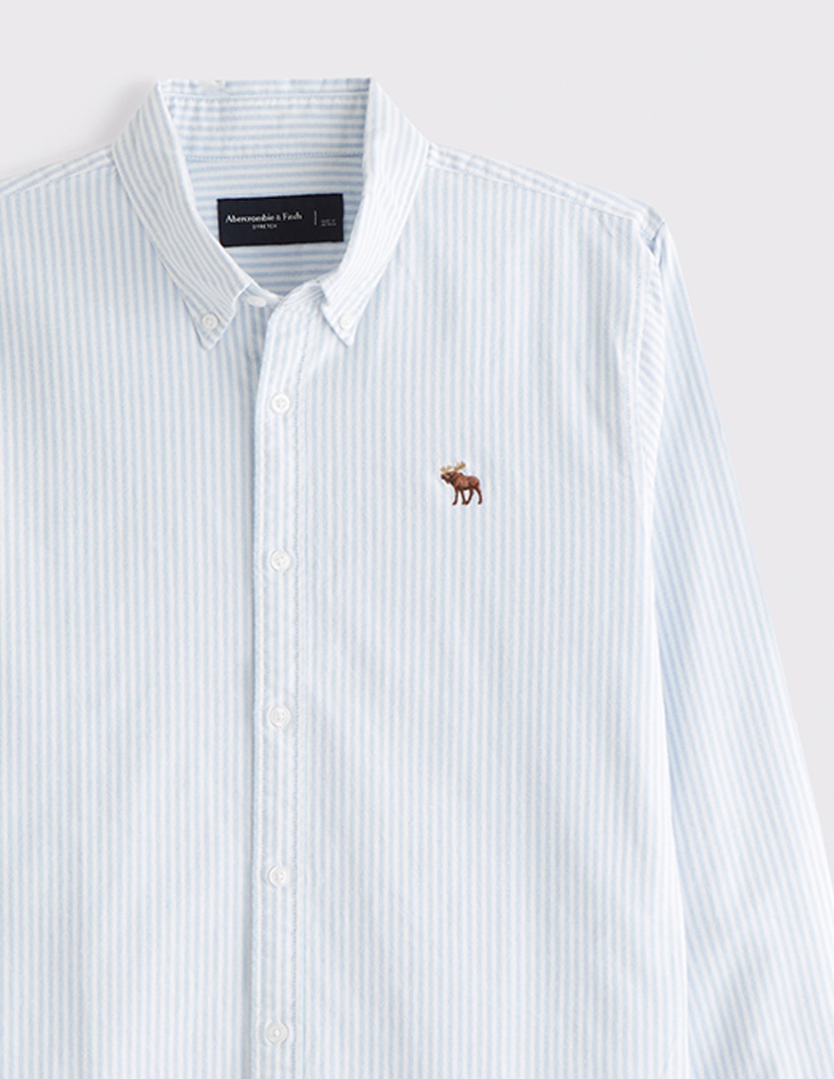 Camisa/sobrecamisa casual ba26 de algodón manga larga para hombre 3