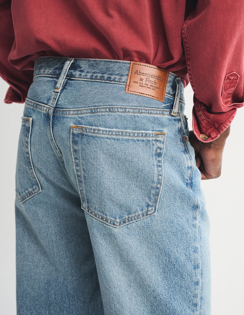 Jeans regular lavado claro para hombre 2
