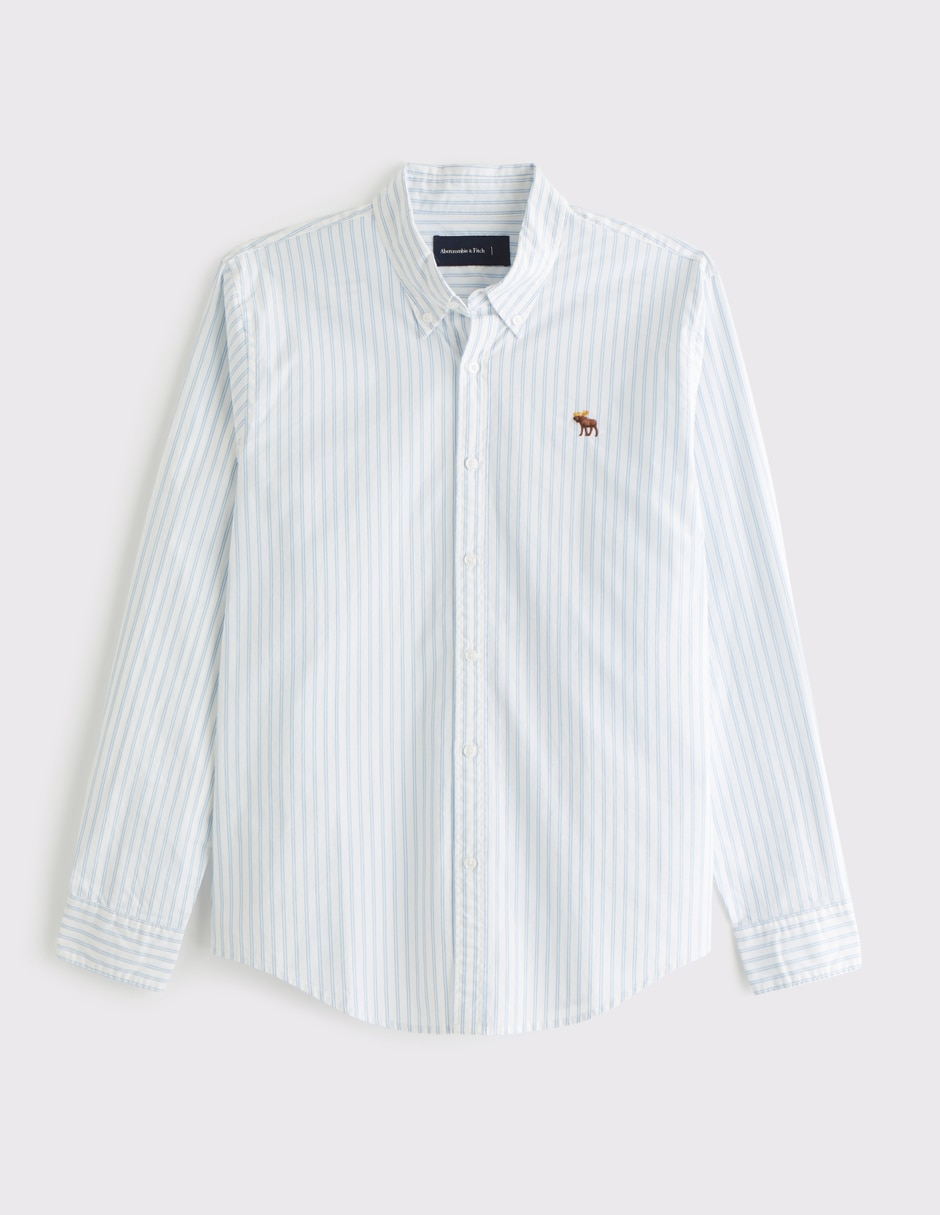 Camisa casual de algodón manga larga para hombre Camisa casual de algodón manga larga para hombre