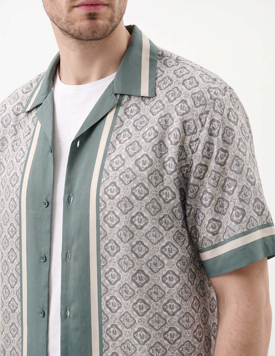 Camisa casual fa26 manga corta para hombre 8