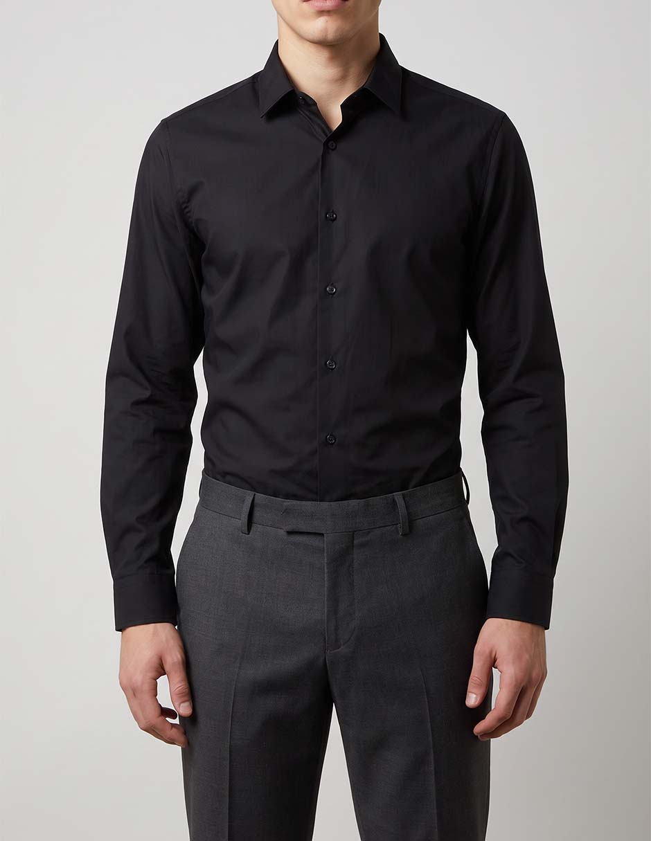 Camisa casual de algodón manga larga para hombre 2