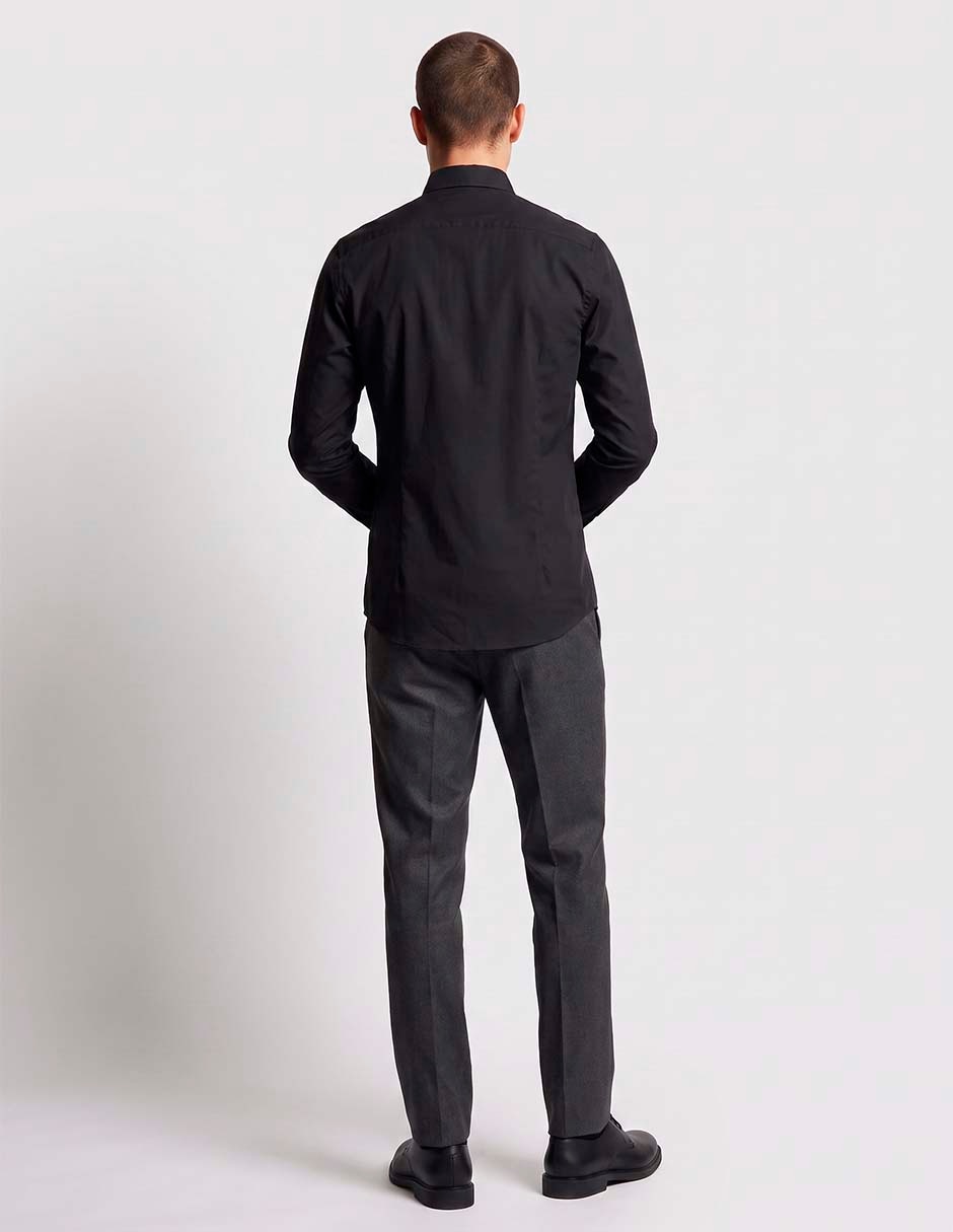 Camisa casual de algodón manga larga para hombre 2