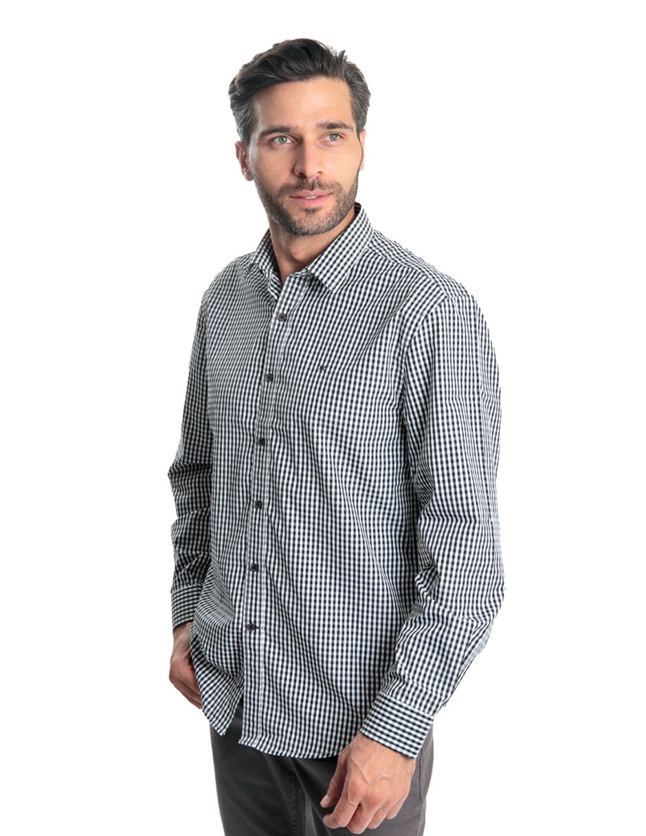 Camisa casual manga larga para hombre 2