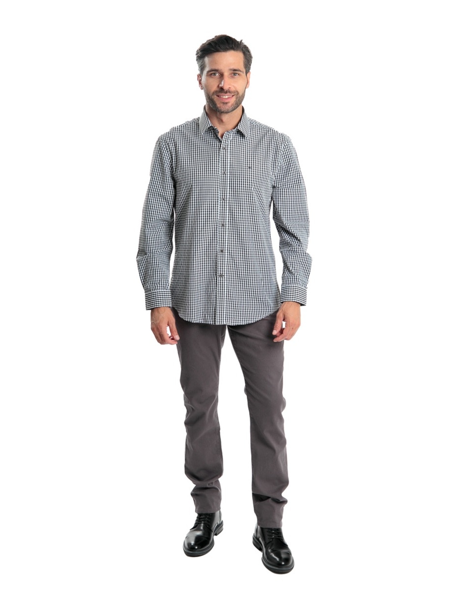 Camisa casual manga larga para hombre 3