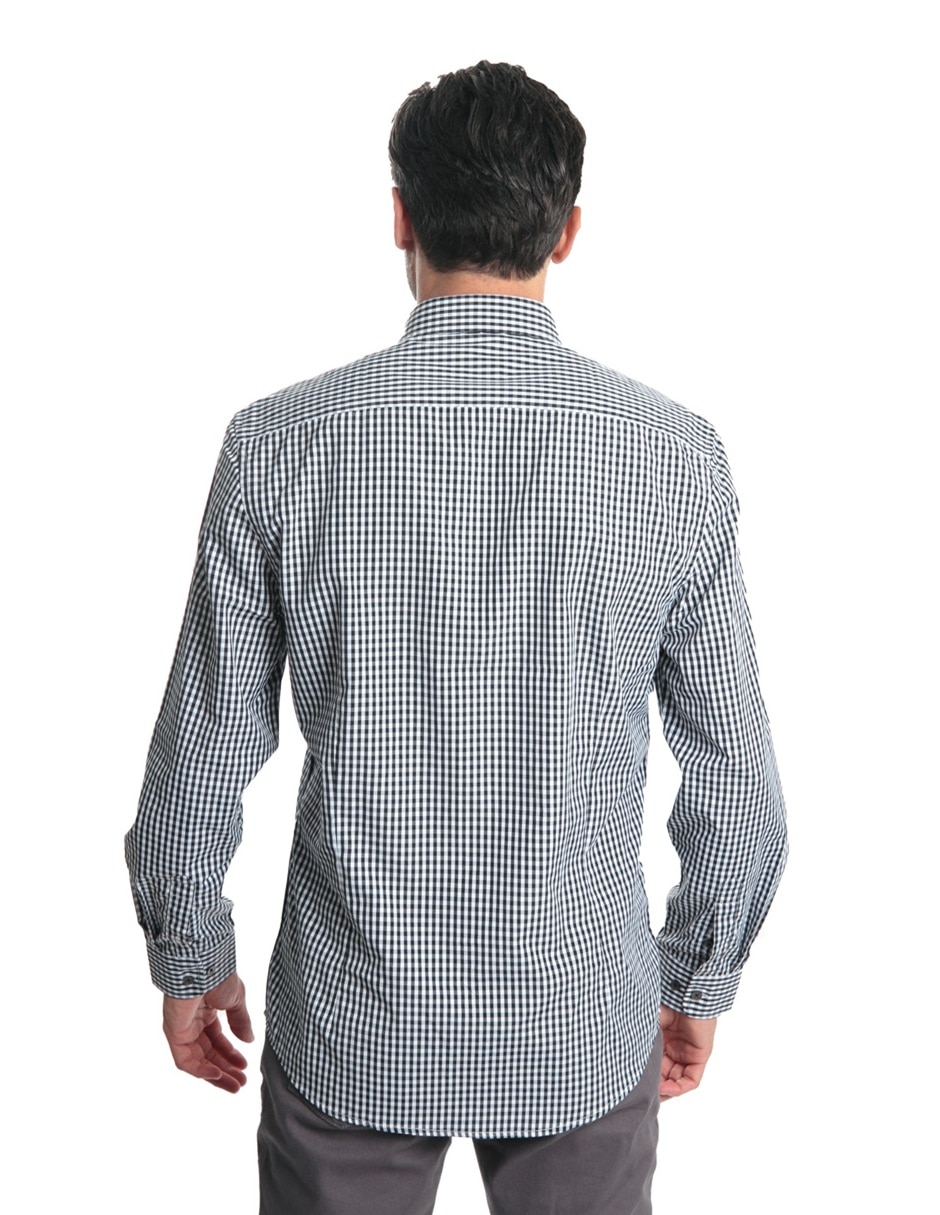 Camisa casual manga larga para hombre 4
