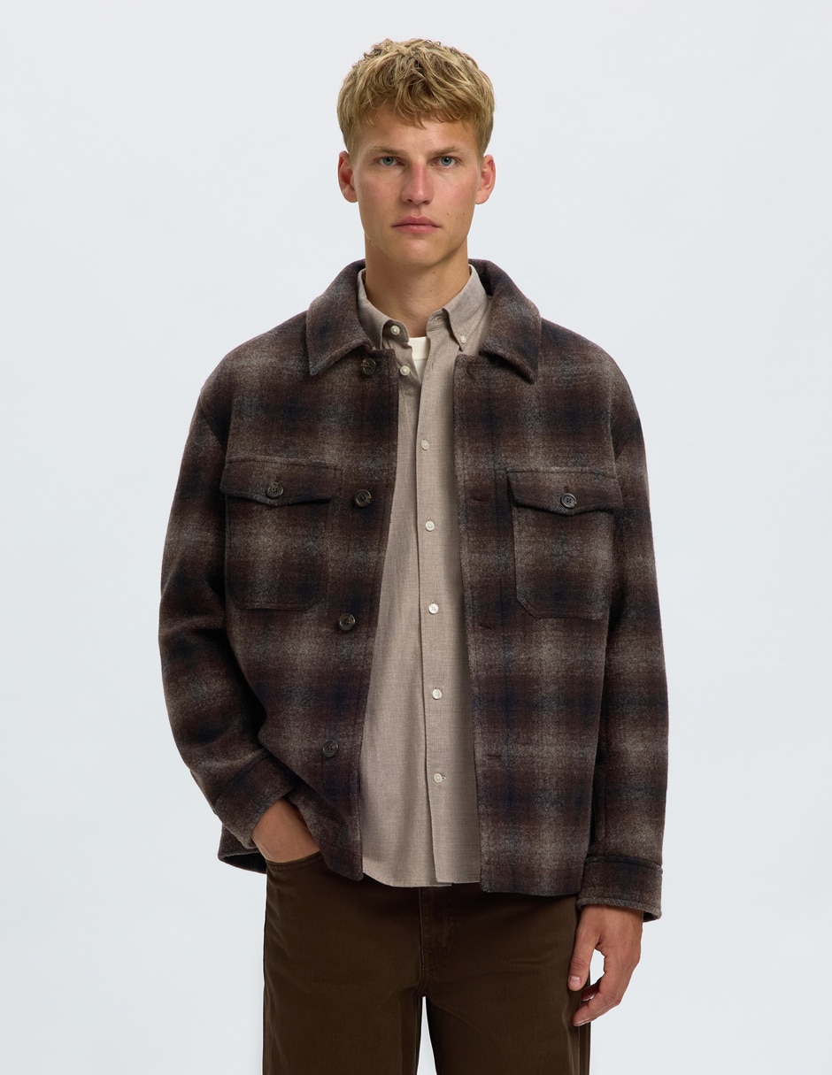 Chamarra casual con bolsillos para hombre Chamarra casual con bolsillos para hombre