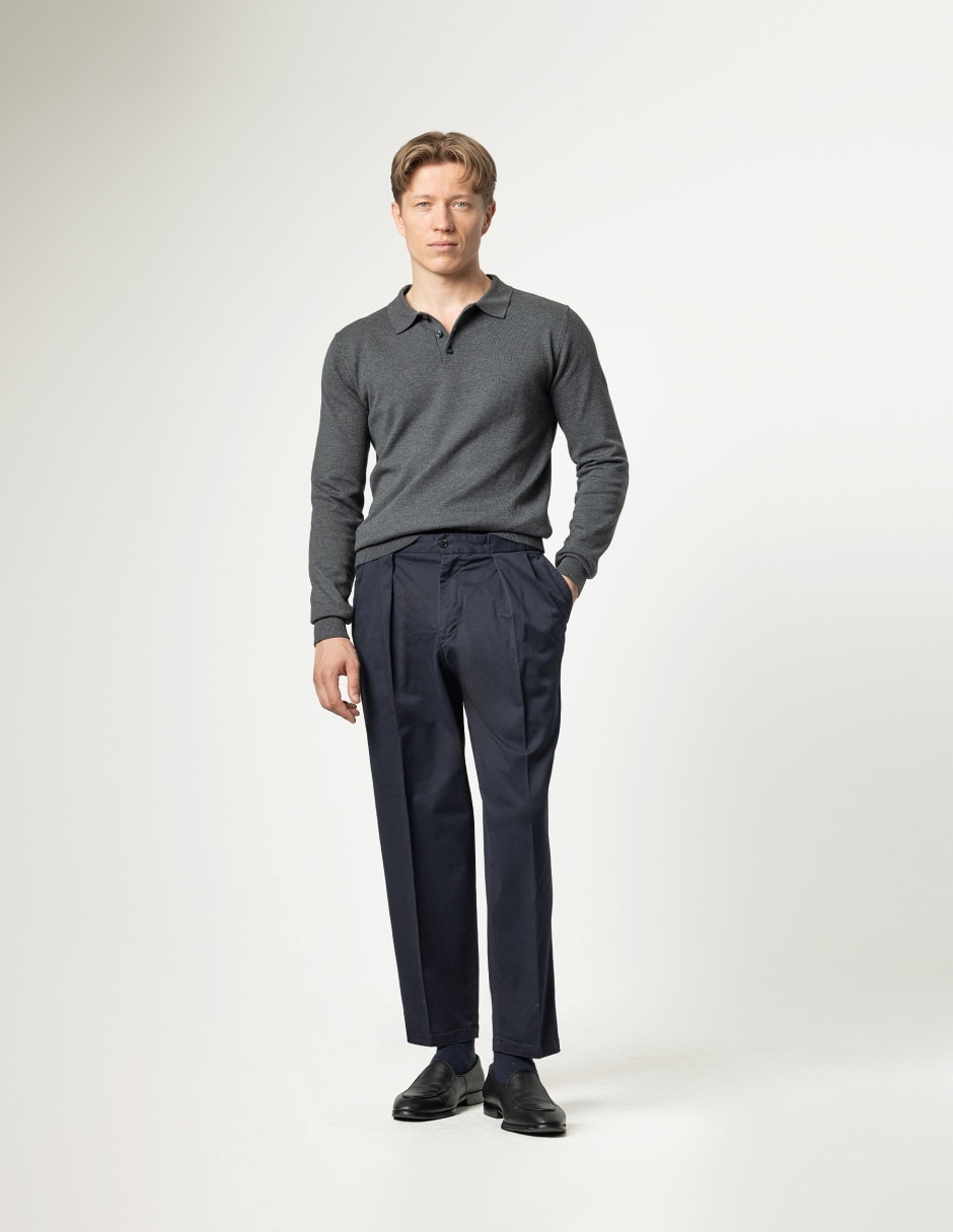 Pantalón casual regular de algodón para hombre 3