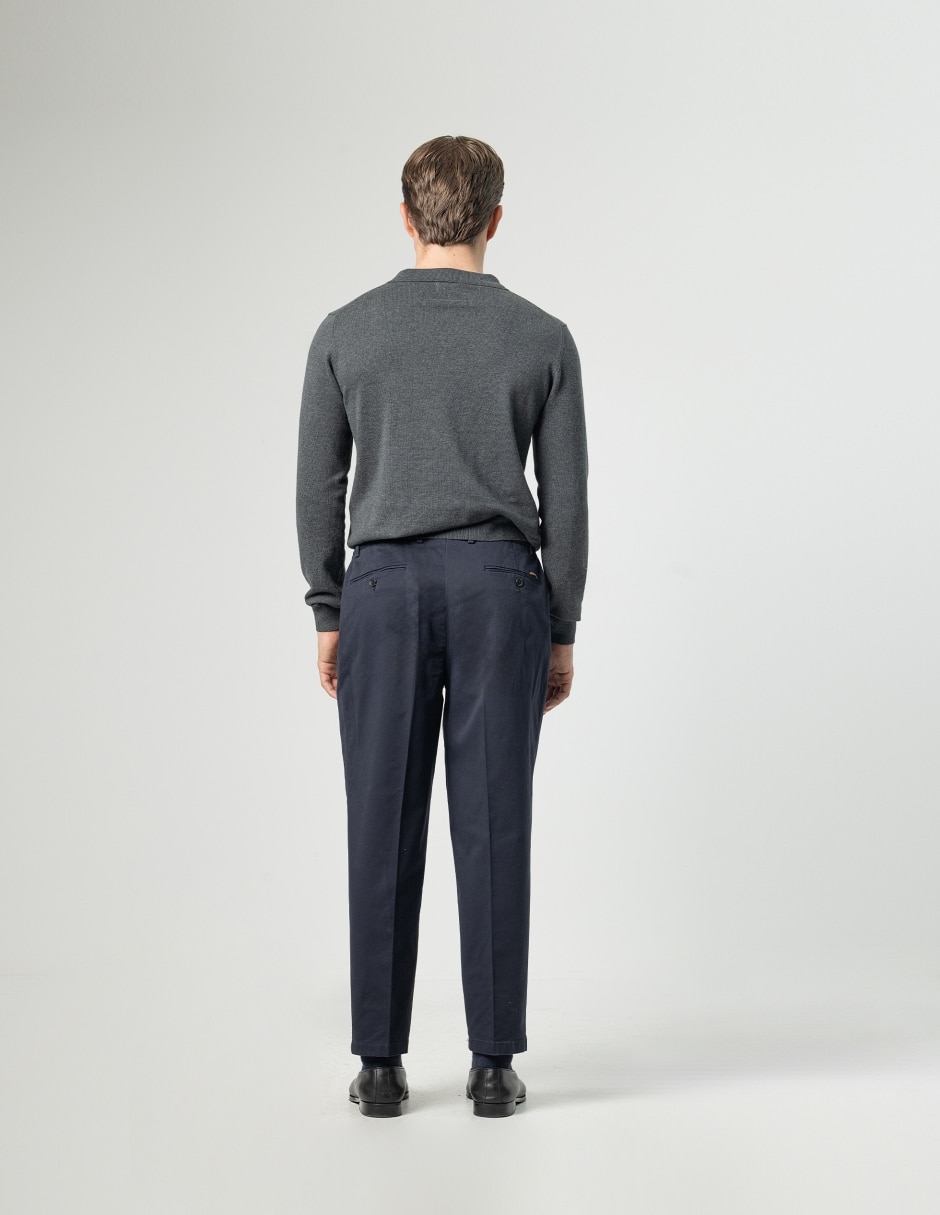 Pantalón casual regular de algodón para hombre 2