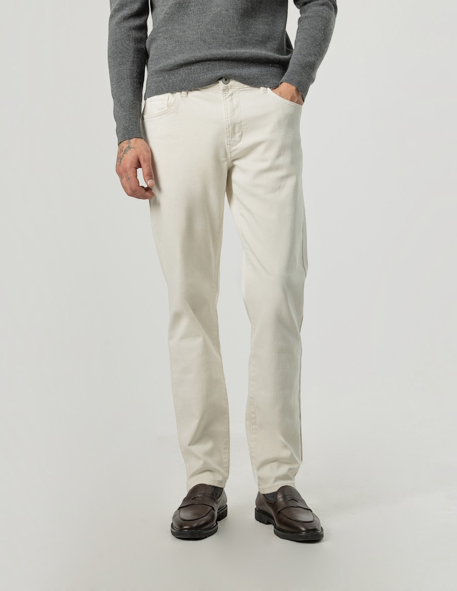 Pantalón casual regular slim de algodón para hombre Pantalón casual regular slim de algodón para hombre