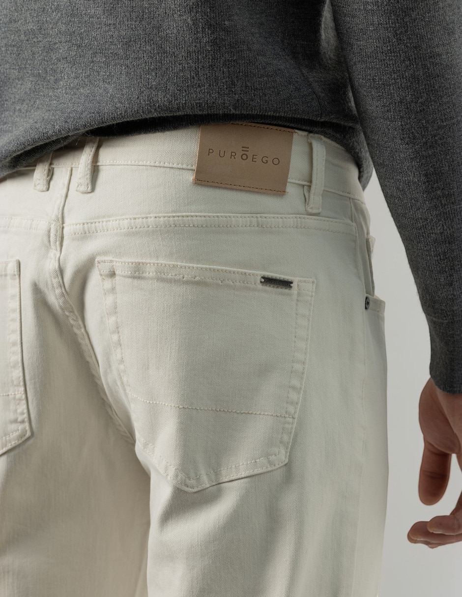 Pantalón casual regular slim de algodón para hombre 4