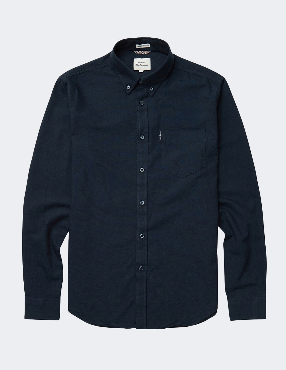 Camisa casual de algodón manga larga para hombre 2