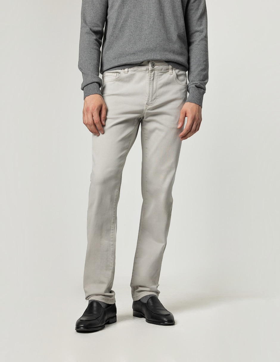 Pantalón casual regular slim de algodón para hombre Pantalón casual regular slim de algodón para hombre
