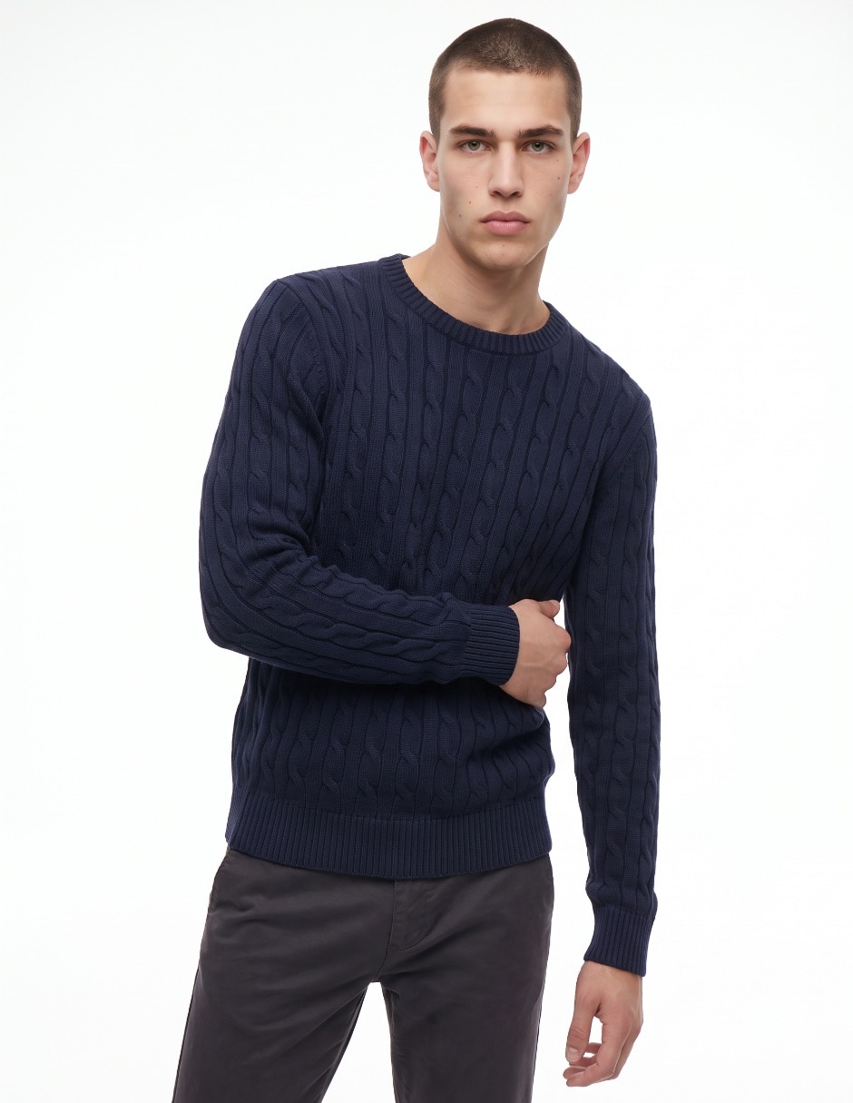 Suéter cuello redondo para hombre Suéter cuello redondo para hombre