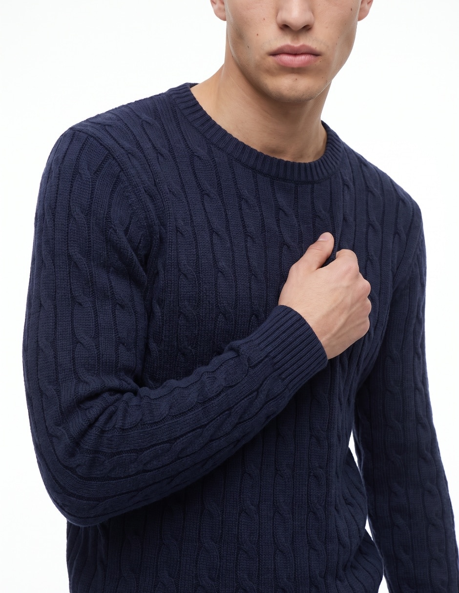Suéter cuello redondo para hombre 4