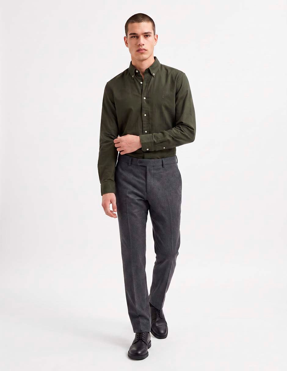Camisa casual de algodón manga larga para hombre 3