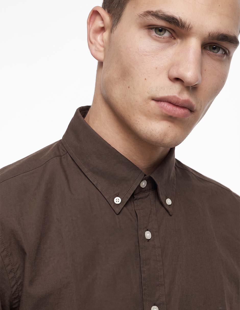 Camisa casual de algodón manga larga para hombre
