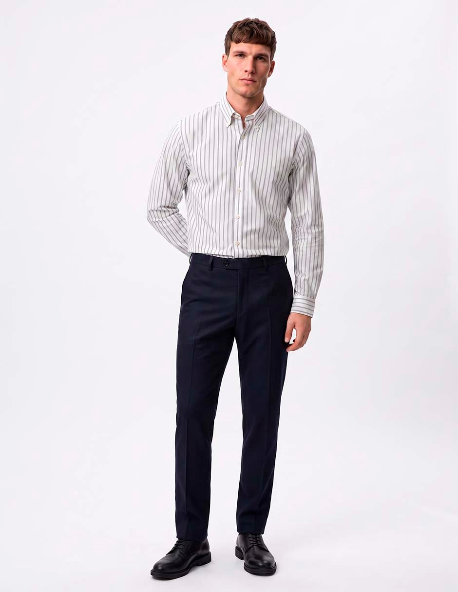 Camisa casual de algodón manga larga para hombre 2