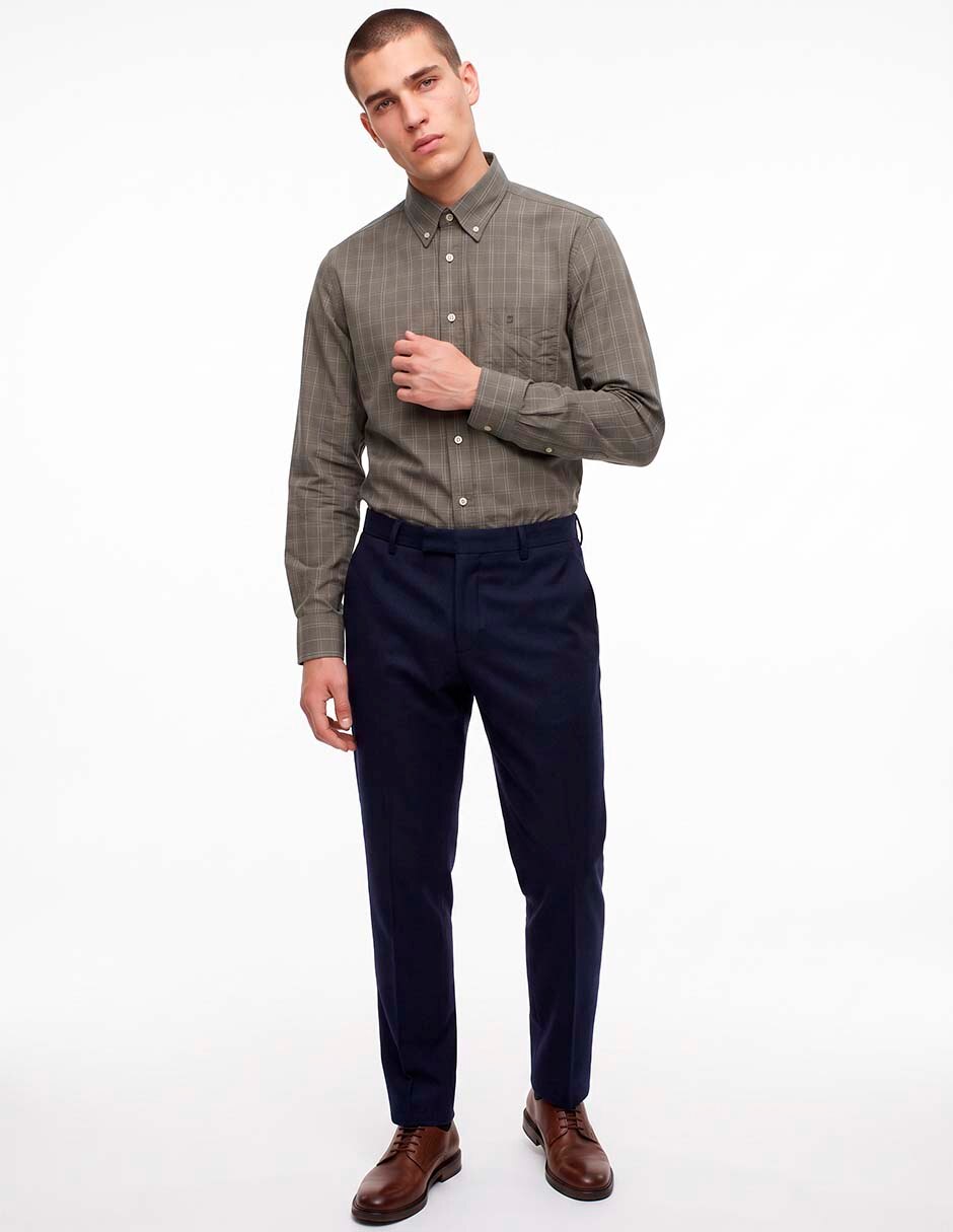 Camisa casual manga larga para hombre 5
