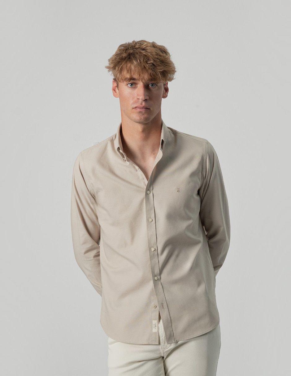 Camisa casual de algodón manga larga para hombre 2