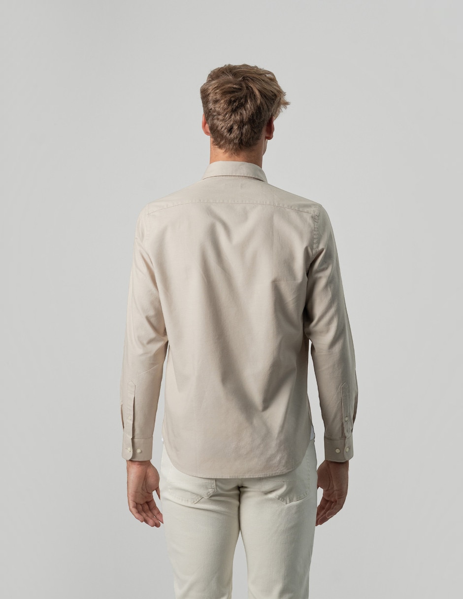 Camisa casual de algodón manga larga para hombre 4