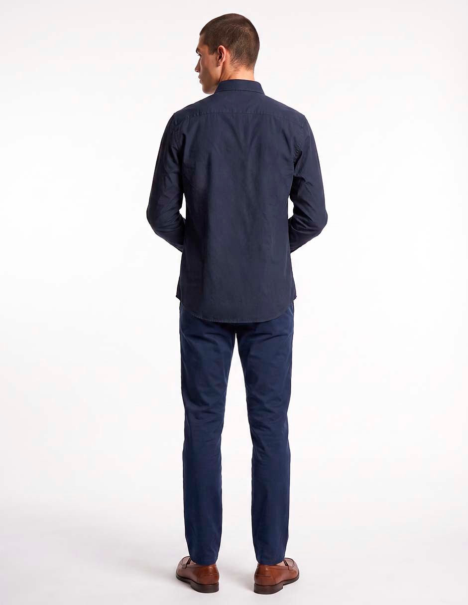 Camisa casual de algodón manga larga para hombre 2