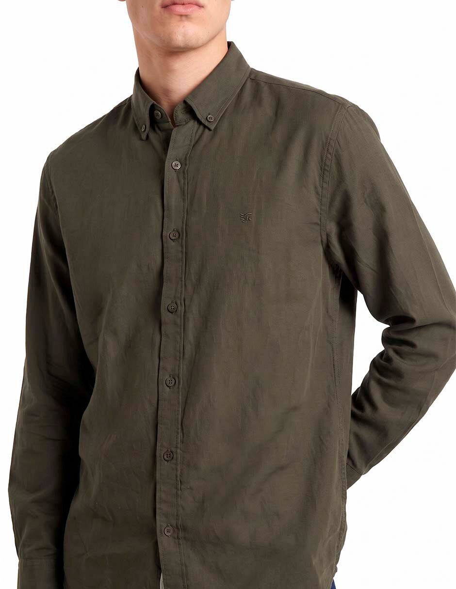 Camisa casual manga larga para hombre