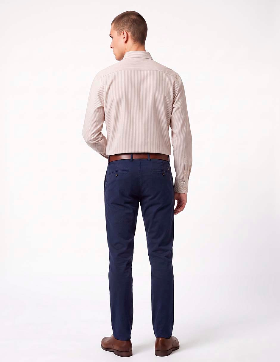 Camisa casual de algodón manga larga para hombre