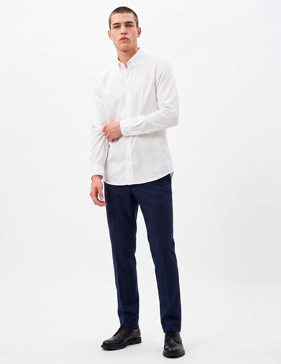 Camisa casual manga larga para hombre 5