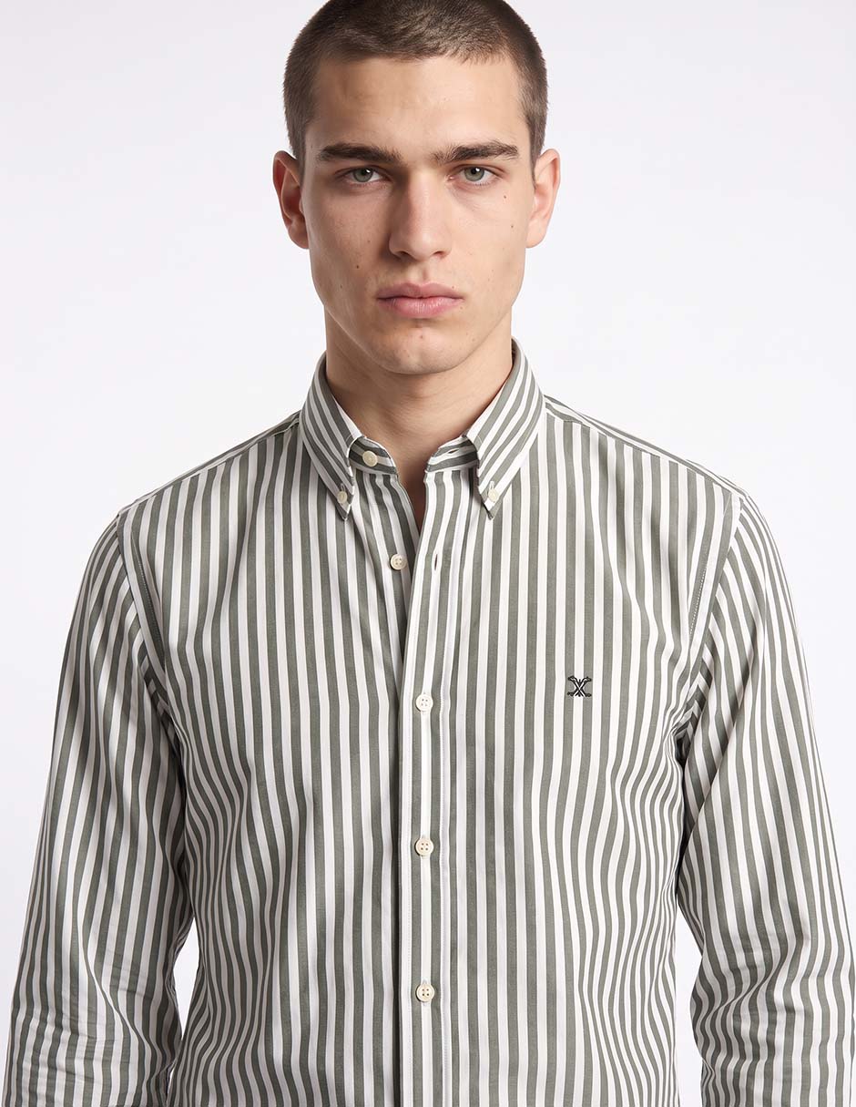 Camisa casual de algodón manga larga para hombre 3