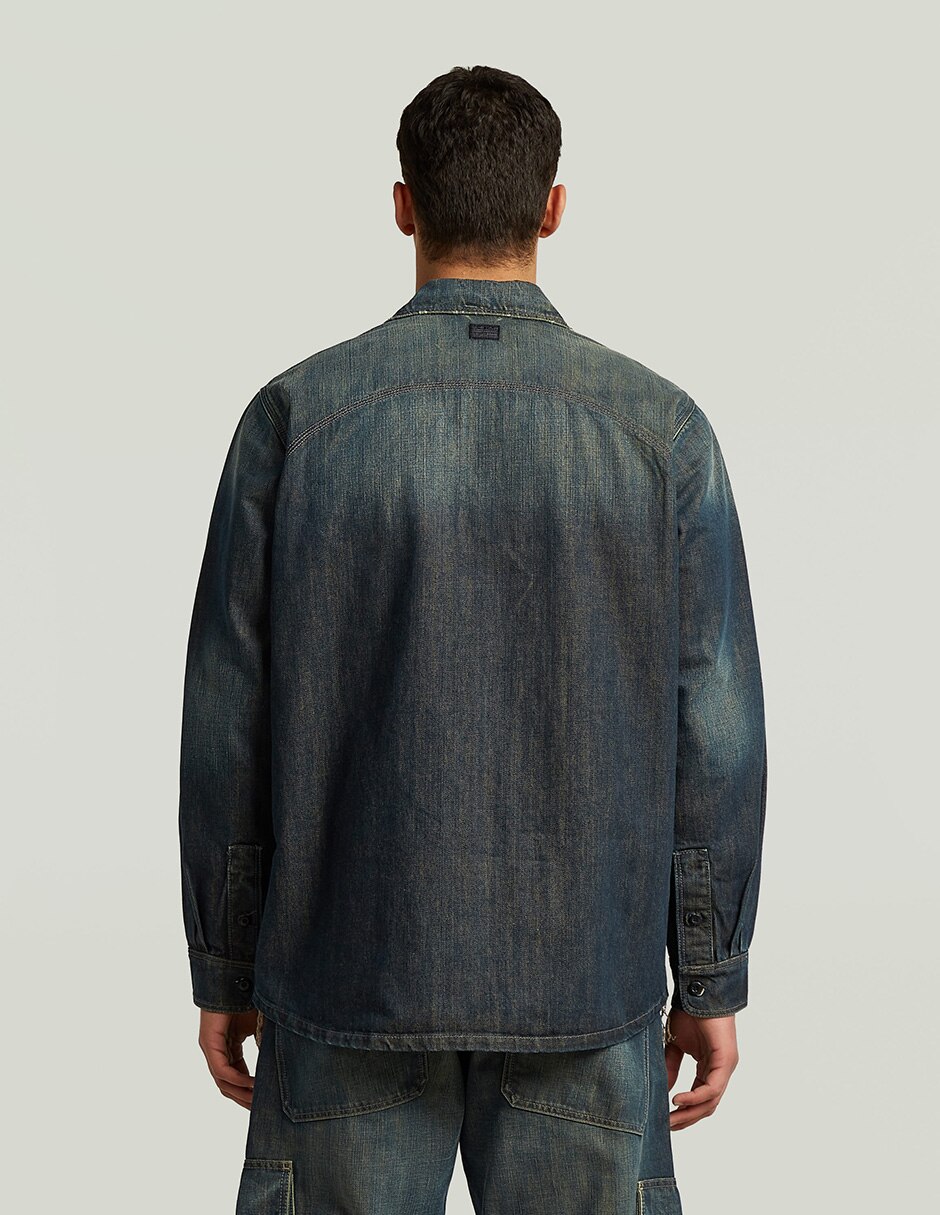 Sobrecamisa casual de algodón manga larga para hombre 3