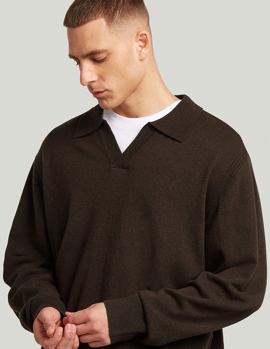 Suéter cuello v para hombre 3