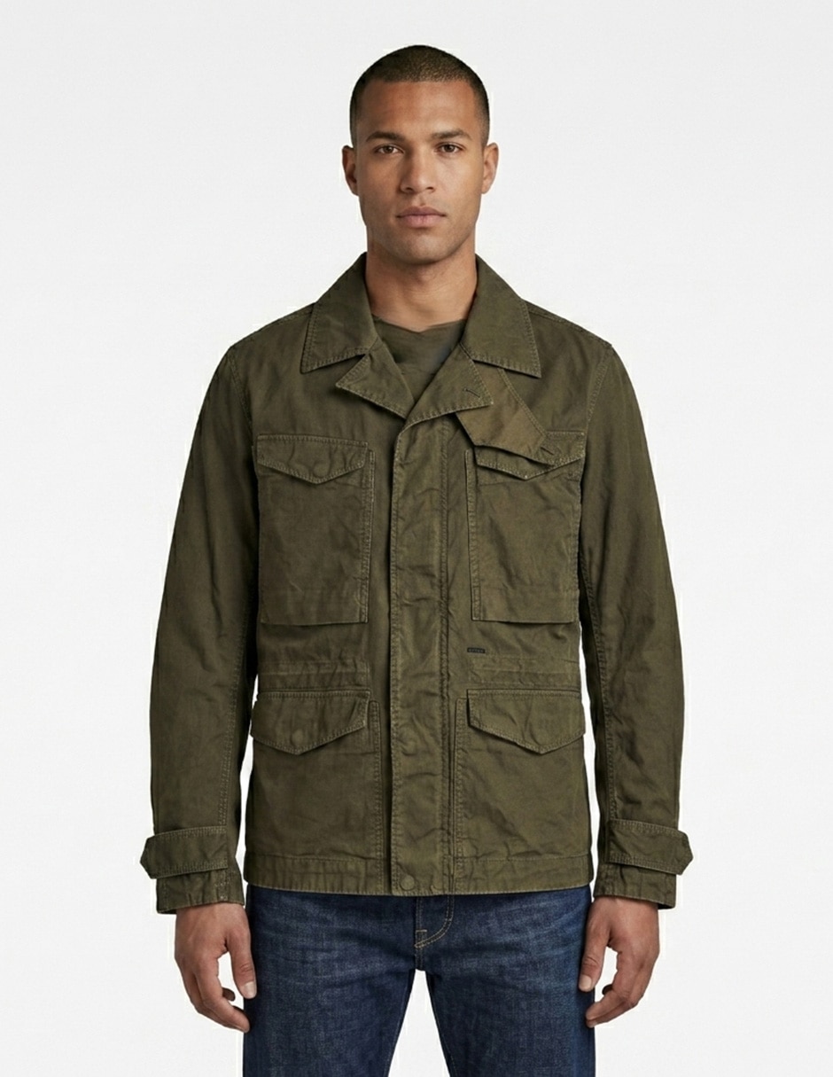 Chamarra casual con bolsillos para hombre Chamarra casual con bolsillos para hombre