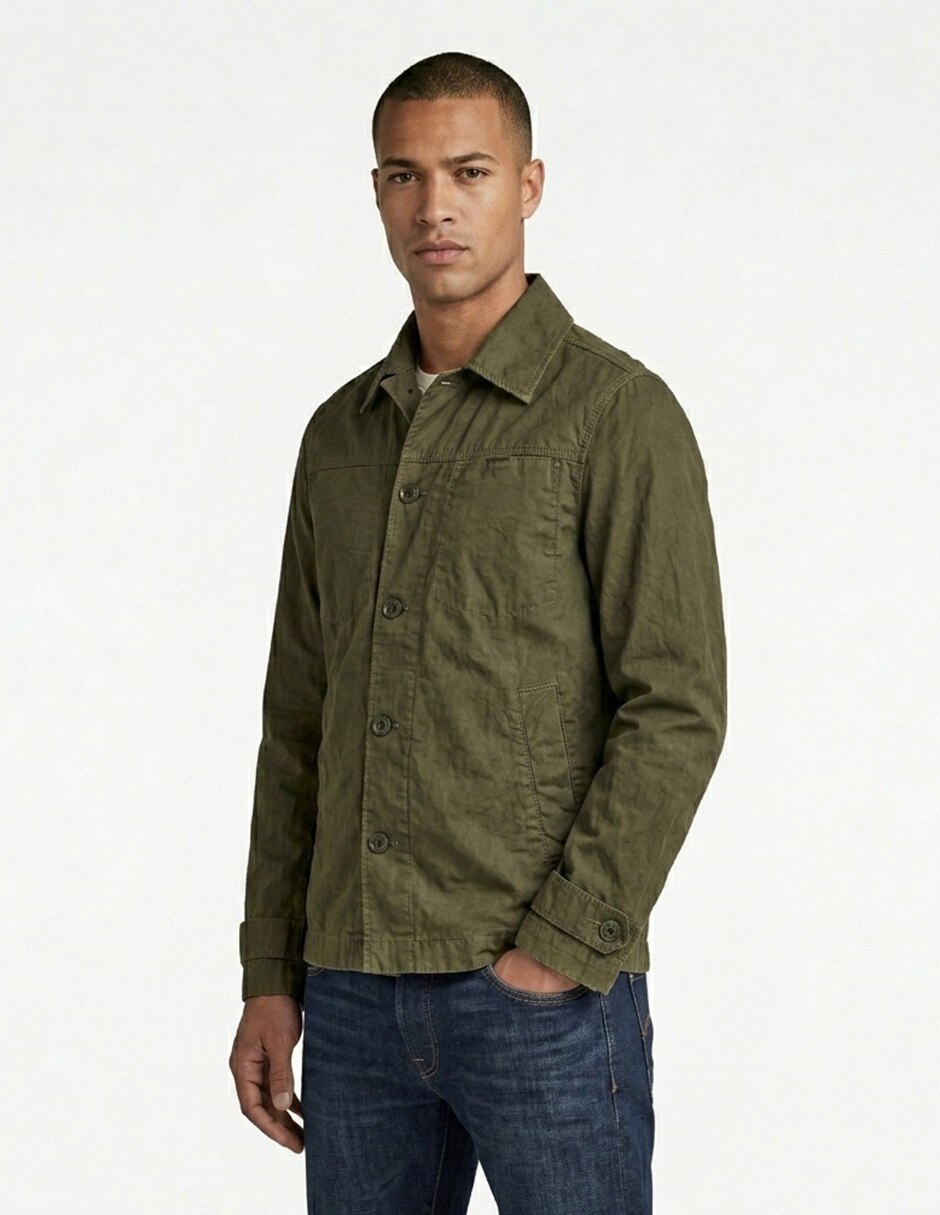 Chamarra casual con bolsillos para hombre 2