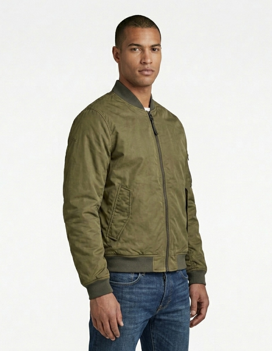Chamarra bomber con bolsillos para hombre 3
