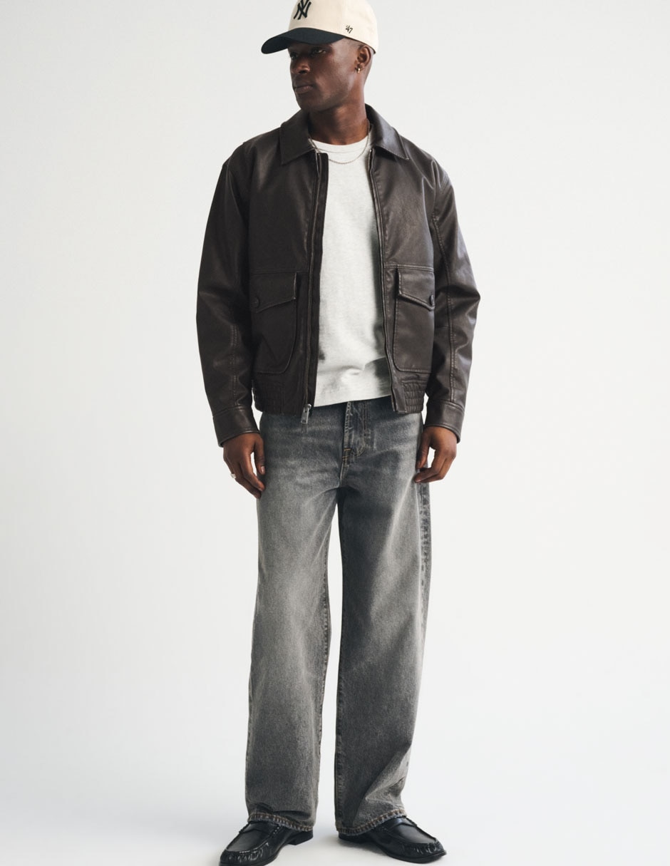 Chamarra bomber con bolsillos para hombre 6