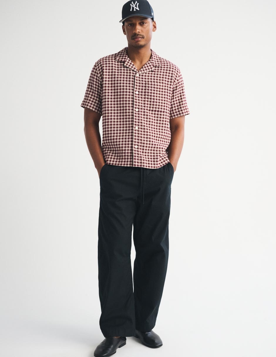 Camisa casual fa26 de algodón manga corta para hombre 4