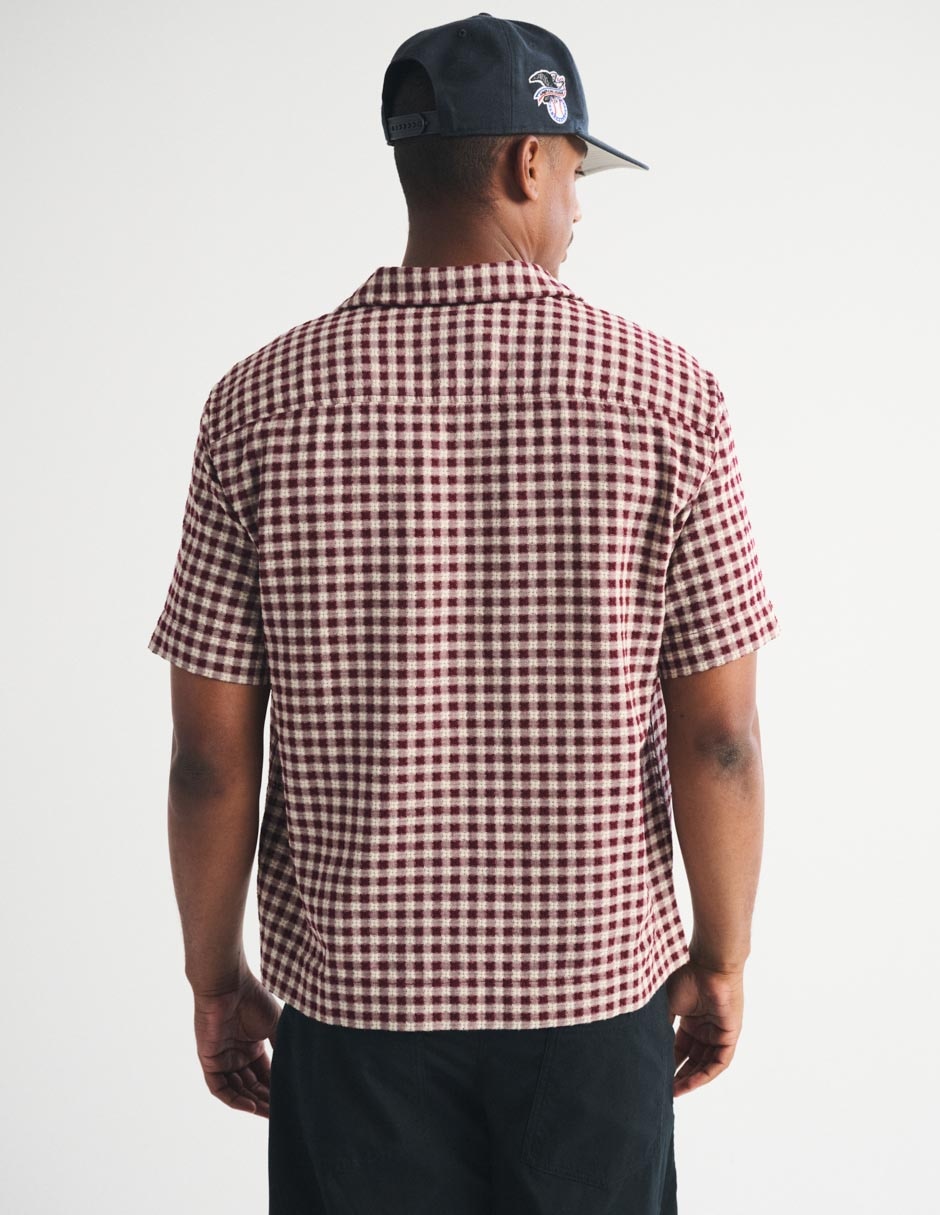 Camisa casual fa26 de algodón manga corta para hombre 3