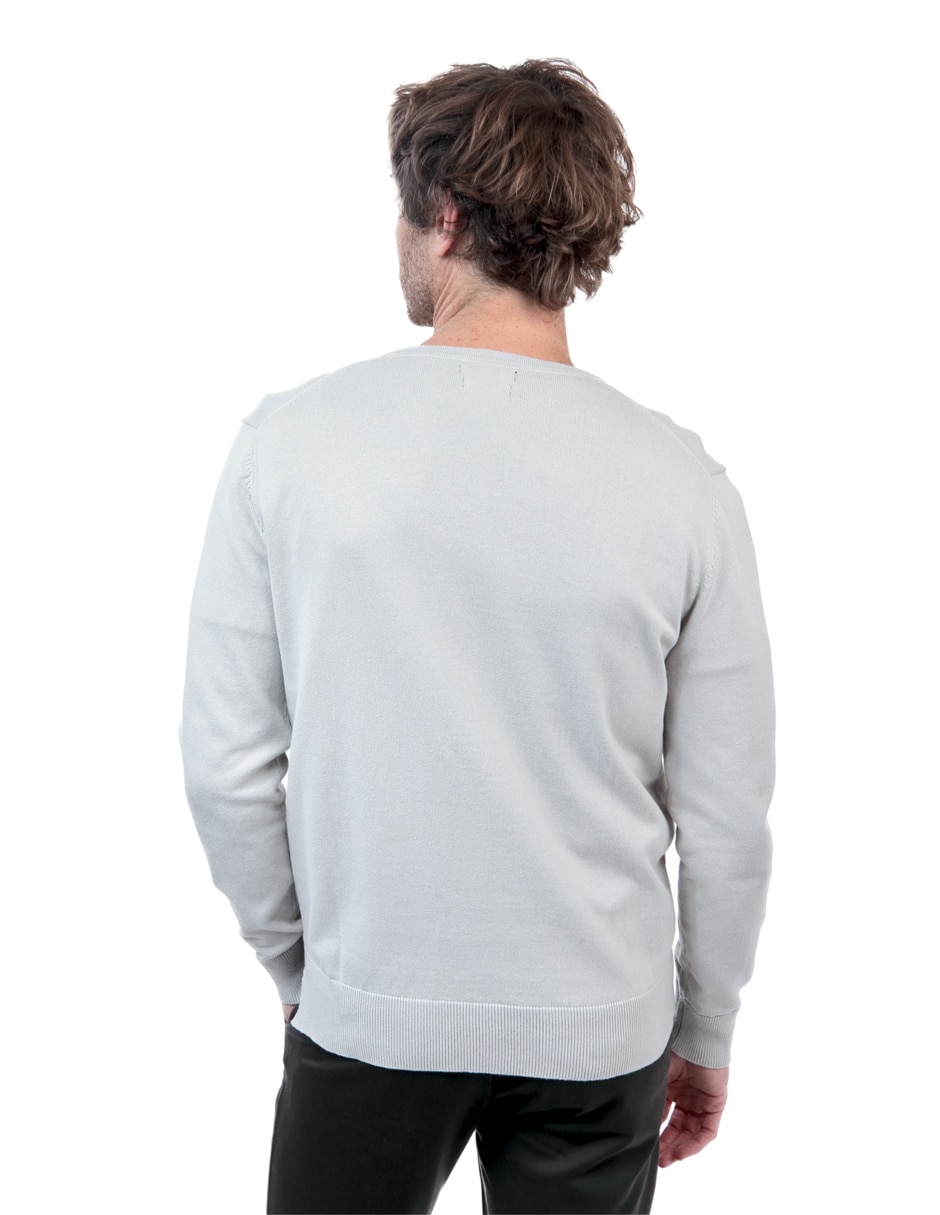 Suéter cuello v para hombre 5