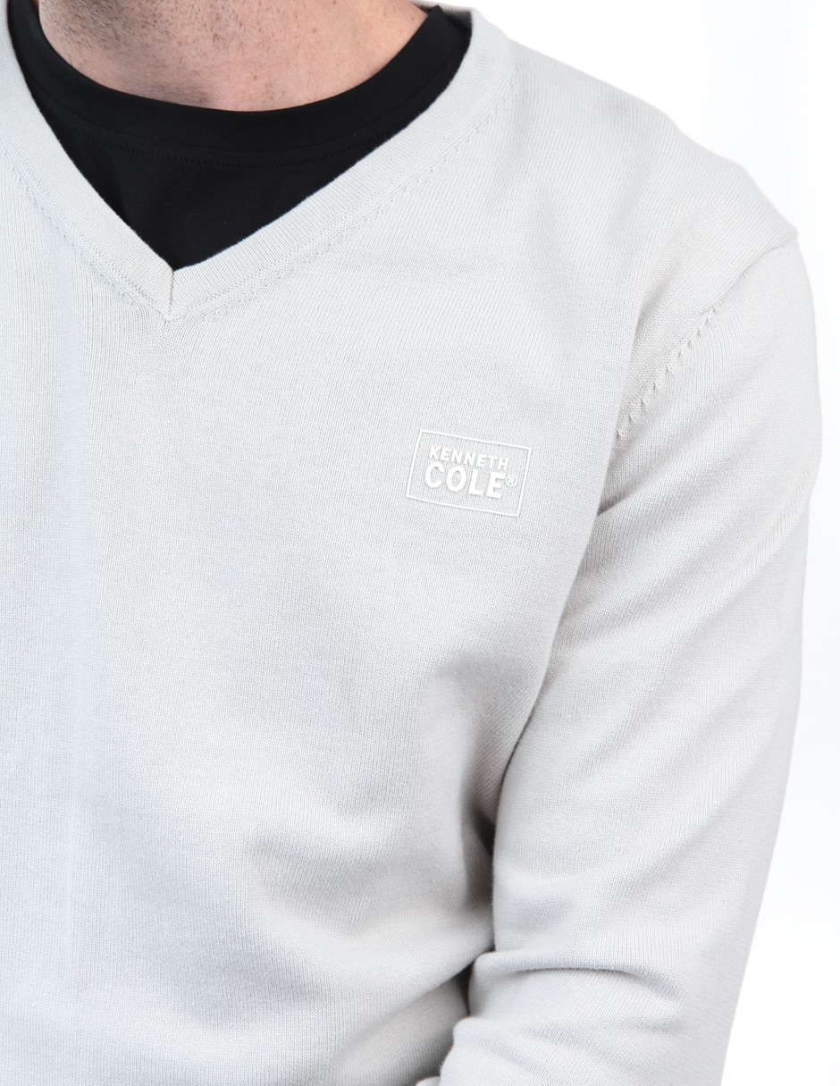 Suéter cuello v para hombre 3