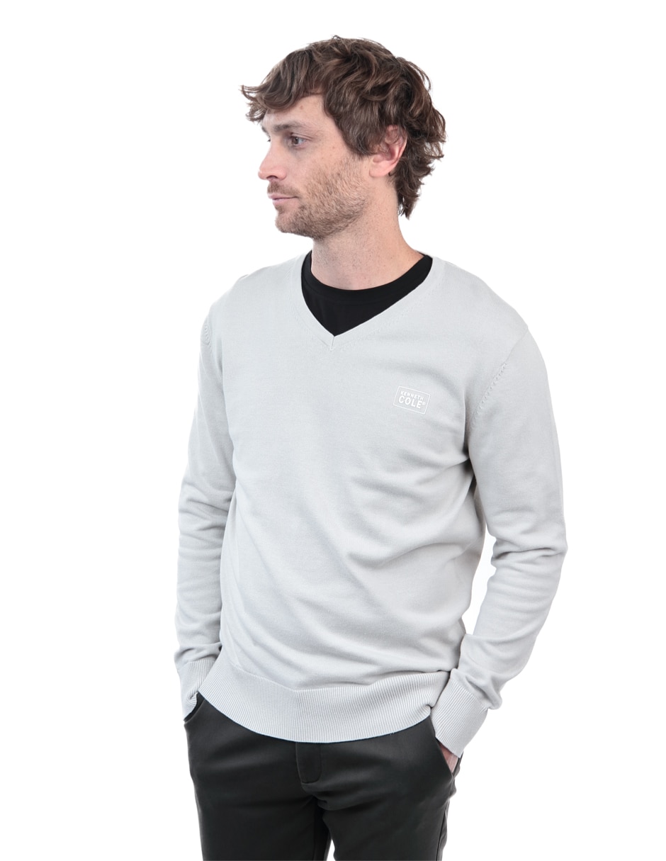 Suéter cuello v para hombre 2