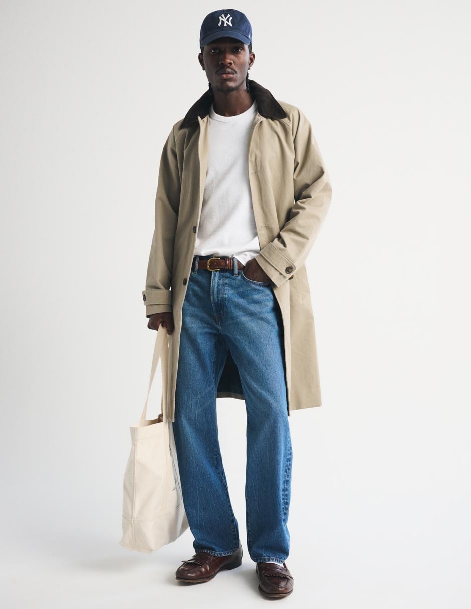 Gabardina largo para hombre