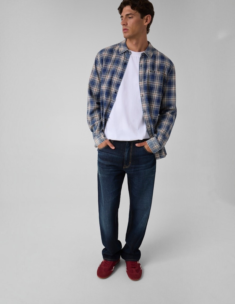 Camisa casual fa26 de algodón manga larga para hombre 2