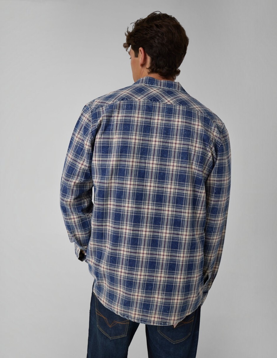 Camisa casual fa26 de algodón manga larga para hombre 5