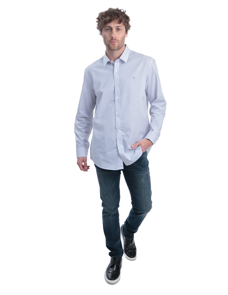 Camisa casual de algodón manga larga para hombre 3